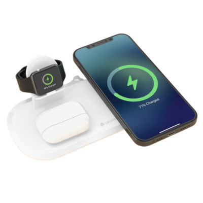 Devia Wireless Charger 3 IN 1 For Smart Phone, Apple Watch and Earphone