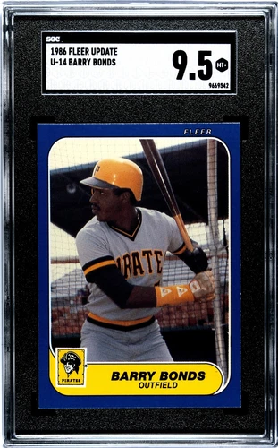 1986 Fleer Update Barry Bonds  RC #U-14 SGC 9.5 MINT+ Rookie Card So Stunning!