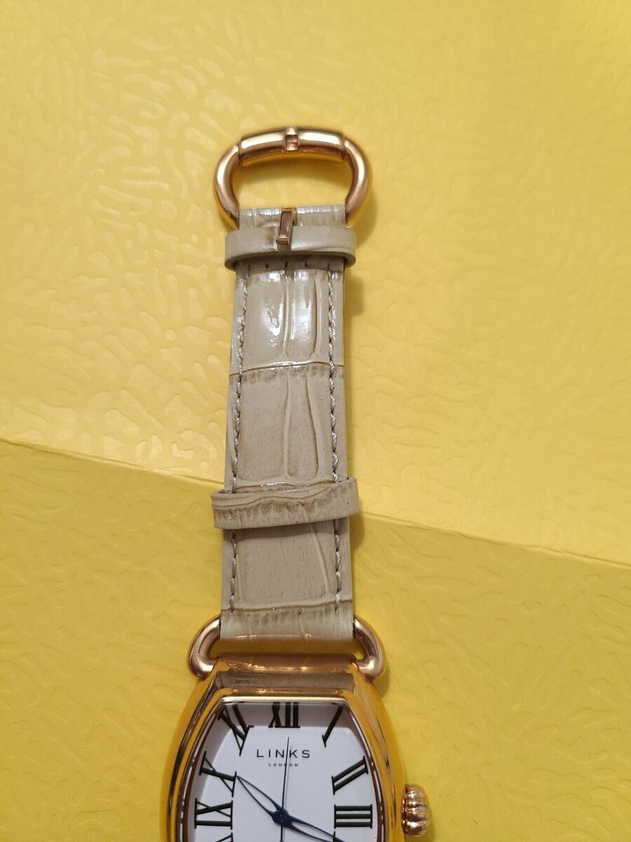 LINKS OF LONDONDriver Ellipse gold-plated leather watch LINKS OF LONDONDriver Ellipse gold-plated leather watch