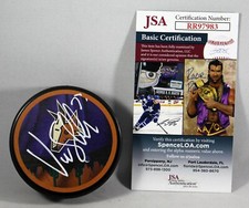 VICTOR SODERSTROM SIGNED ARIZONA COYOTES REVERSE RETRO Puck AUTOGRAPH +JSA COA