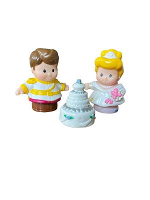 Fisher Price Little People Wedding Bride Groom Figures Cake Set Husband  Wife