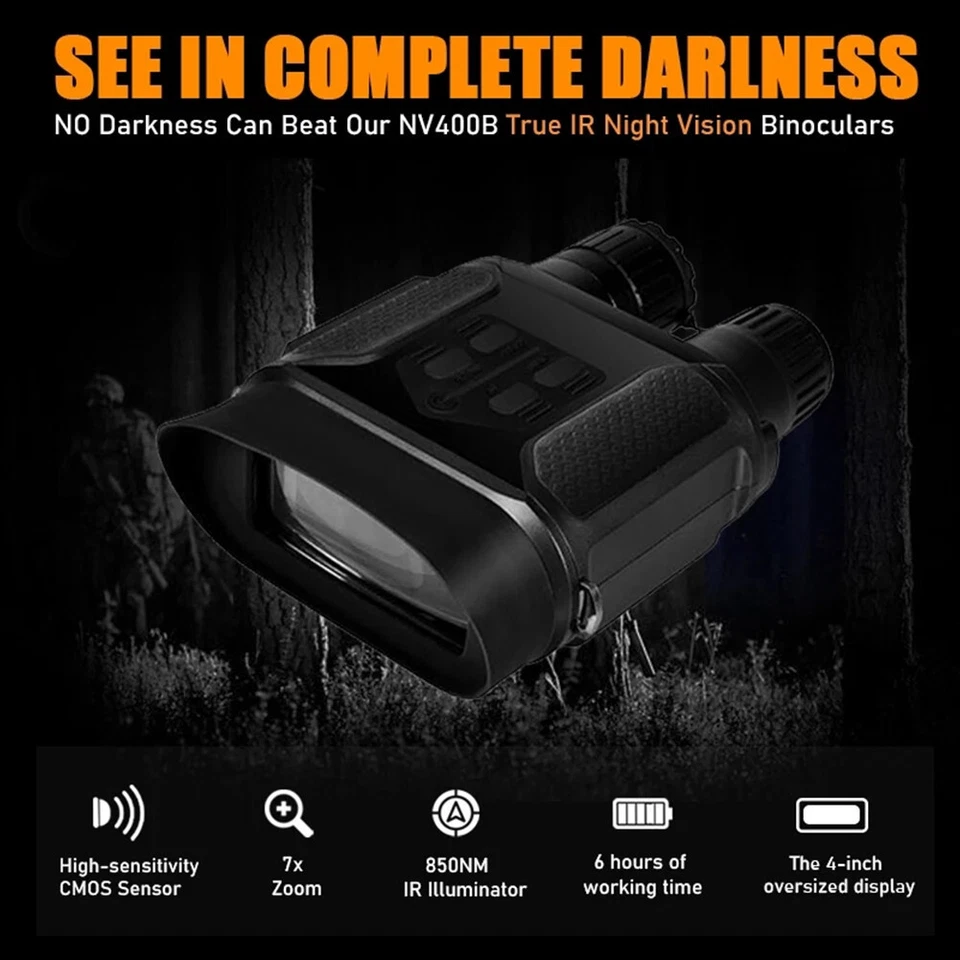 HD Portable Telescope Night Vision Zoom Outdoor Binoculars Optics Hiking Hunting - Image 3 of 4