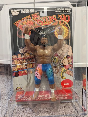 WWE WWF Titan Sports LJN RARE CARDED GRADED 70 HAK...