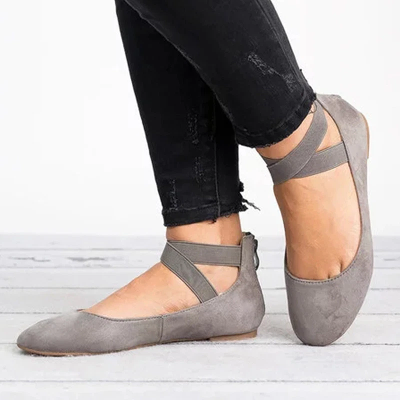 Womens Comfy Round Toe Flats Ballet Loafers Casual Dolly Ballerina