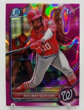 2022 Bowman Chrome ROISMAR QUINTANA 1st Bowman Fuchsia Lava /199 WSH Nationals