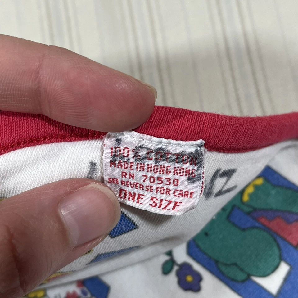 Manta bebé Lovey años 90 azul verde rojo letras colores primarios raros de colección P1 Foto 4 de 4