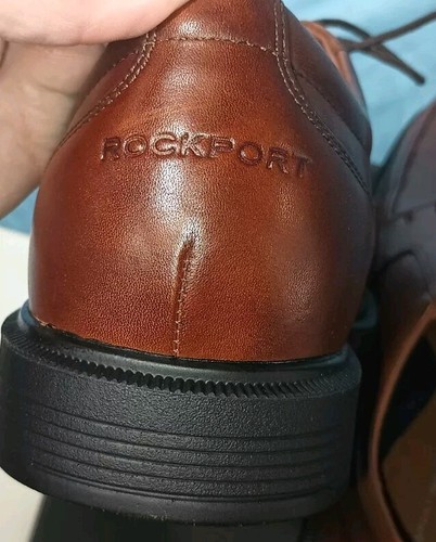Zapatos de vestir Rockport para hombre XW talla 12 cuero marrón sin cordones Amortiguador nuevo en caja - Imagen 11 de 17