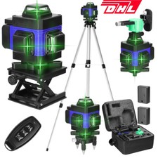 Laser Level 4x360° Grün Rotationslaser Laser 4D 16Linien wasserwaage mit Stativ