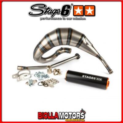 S6-9119310/BO AUSPUFFANLAGE Stage6 Streetrace 70cc montaggio alto CNC arancio / 