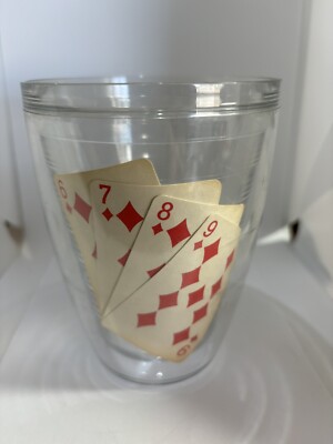 Vintage Tumbler Set of Four (4) Drinking Glasses Playing Cards 12 oz/5 |  eBay