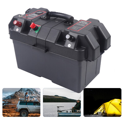 Batteriebox Power Center Batteriekasten USB Elektro Bootsmotor Batteriehalter