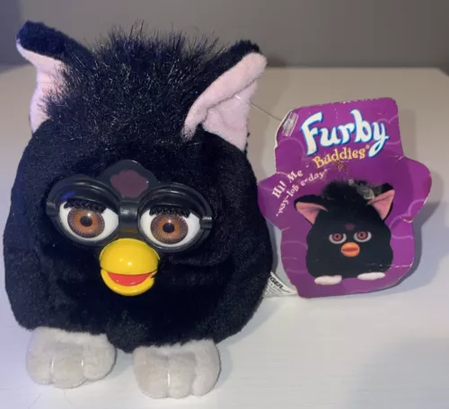 Vintage 1999 Tiger Furby Buddies Plush Mini Bean Bag - New W/Tags