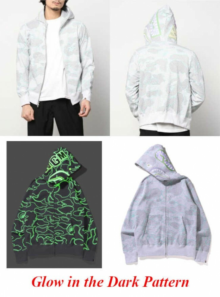 A BATHING APE Men's Full Zip Hoodie 