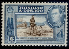 TRINIDAD & TOBAGO GVI SG250, 6c sepia & blue, M MINT.