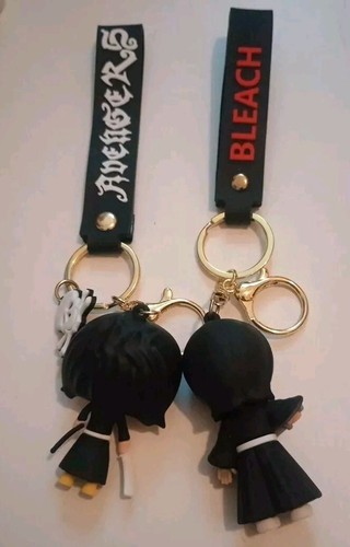 Rukia Kuchiki Bleach Anime Figure Retro 3D Keychains (Lot Of 2) - Picture 2 of 2