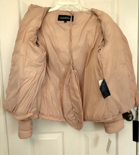 NWT Madden NYC Blush Or Pine Packable Hooded Puffer Jacket W/ Storage Bag Size L - Picture 15 of 20