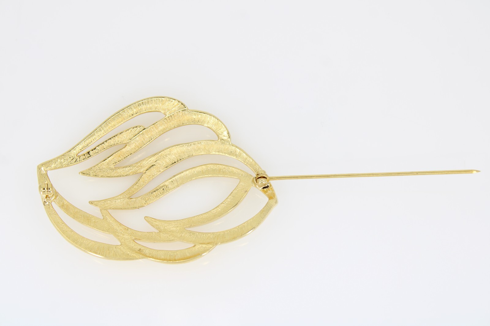 Vintage Monet Wavy Leaf Pattern Theme Smooth Gold… - image 6