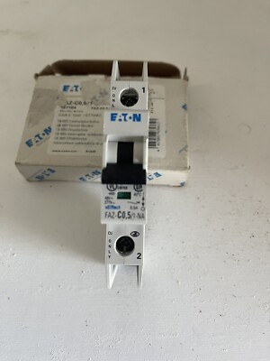 NEW Eaton FAZ-C0,5/1-NA Single Pole Circuit Breaker 167164 0.5A 1 Pole 277 VAC