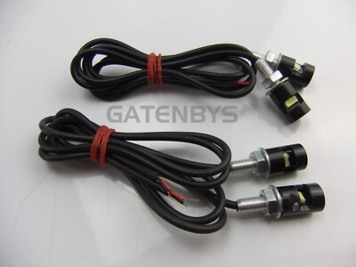4x Sicherheits LED Motorrad Markierungsleuchten für Custom Brat Chopper Cafe Racer Straße