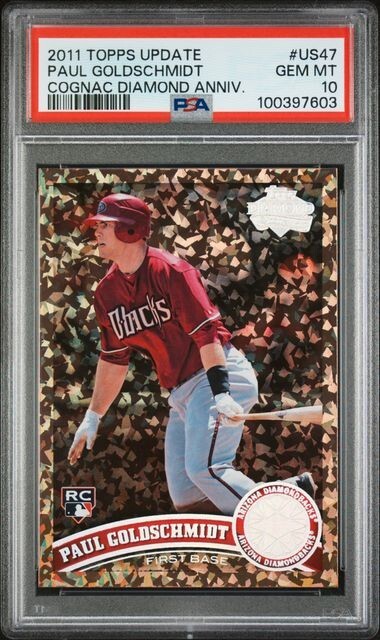 2011 TOPPS Update, #US47, Paul Goldschmidt, ROOKIE, COGNAC, PSA 10 GEM-MT