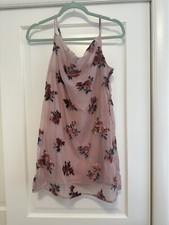 American Eagle pink rose velvet tulle mini dress sz S