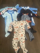 Lot Of 9 Boys Sleepers Pajamas Size 3 Months By Carters 17