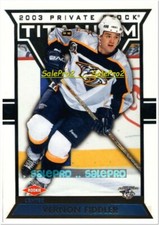 PACIFIC PS PRIVATE STOCK 2002 VERNON FIDDLER RC #123 PREDATORS BLUE ROOKIE /450