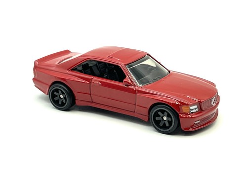 2024 Hot Wheels 89 Mercedes-Benz 560 SEC AMG red SUPER CUSTOM WHEEL SWAP by AEB - Picture 3 of 5
