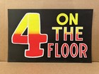 Vintage Used Car Truck Lot Dealer Cardboard Window Sign 4 On The Floor