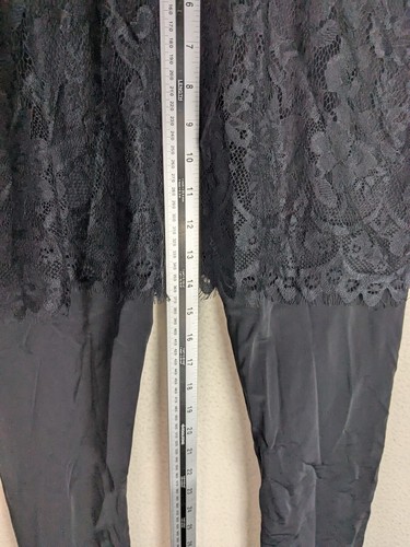Calzedonia ladies size Medium black legging 2 in 1 lace New - Picture 6 of 9
