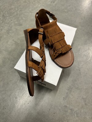 Minnetonka 6363 Brown Leather Fisherman Buckle Sandals Minnetonka Fisherman Shoes Mens Size 8 Brown Leather Sandals  main image 2
