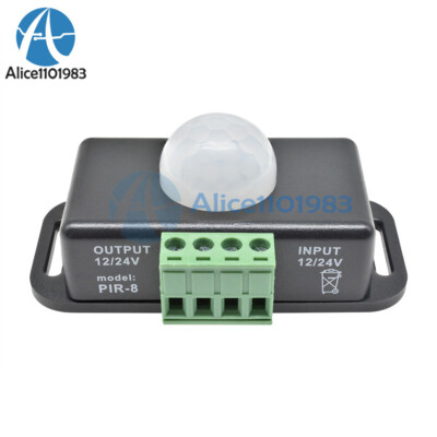 Automatic DC 12V-24V 8A Infrared PIR Motion Sensor Switch For LED light Stylish 