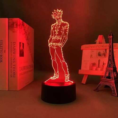 Lampada da notte a LED 3D con violino in acrilico, telecomando, lampada