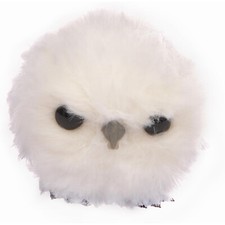 Gufo Ball Diametro 7 cm Addobbo Albero Natale Decorazione Appendibile Bianco