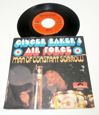 Ginger Baker's Air Force  ''Man Of Constant Sorrow'' D 1970 PS 45 PROG Polydor 70s