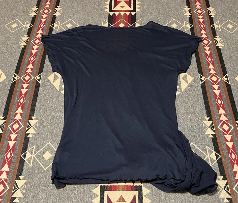 Camisa Intimissimi Tejida Seda Talla S Marfil Drape Manga Corta Mujer M11 Foto 2 de 4