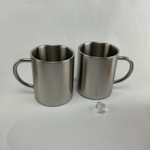 Juego de tazas de café de acero inoxidable 18,8 de 2-14 oz premium de doble pared aislado - Imagen 1 de 8