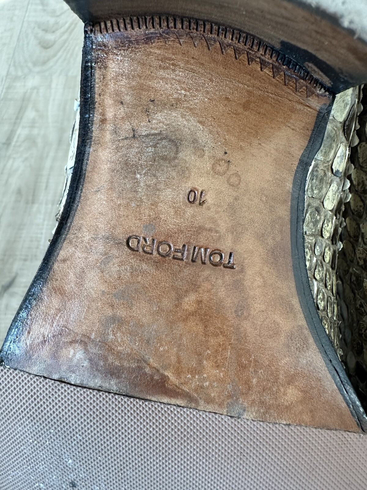 Tom Ford Natural Python Chelsea Boot Size UK 10 U… - image 10