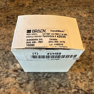 BRADY 142274 Handimark 2.0″ X 50′ Yellow Vinyl New in Box BRADY 142274 Handimark 2.0″ X 50′ Yellow Vinyl New in Box