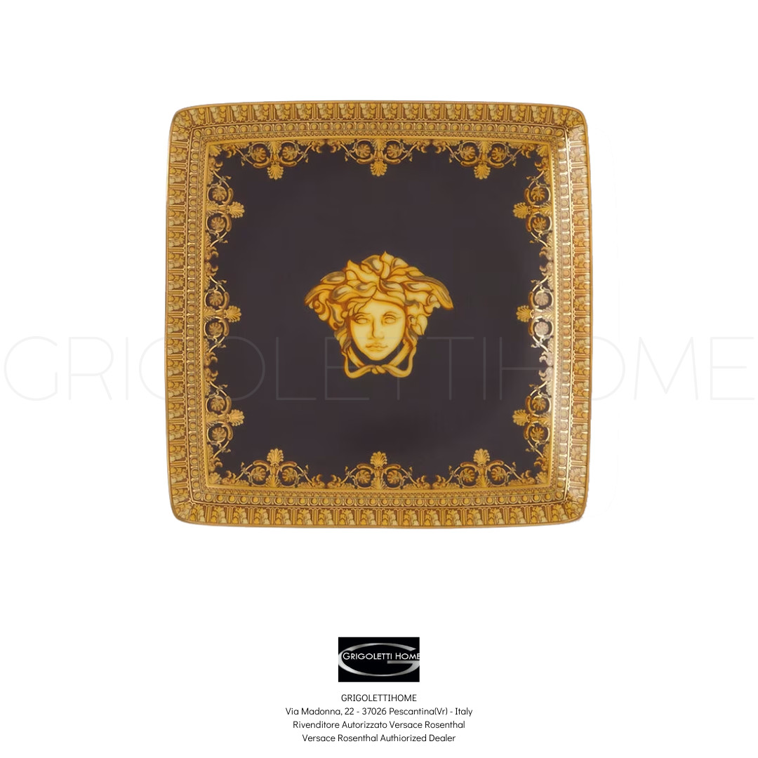 Versace Rosenthal - I Love Baroque Black - Small Plate / Square Bowl 12 cm