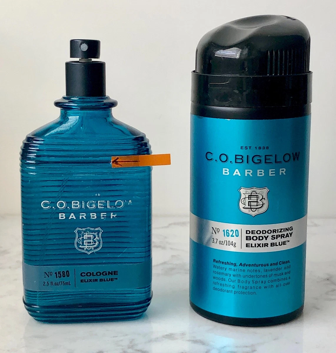 CO Bigelow Barber ELIXIR BLUE Deodorizing Body Spray 1620 Cologne