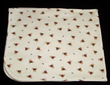 Ralph Lauren White Bears RL Baby Receiving Blanket Cotton Knit Red Blue
