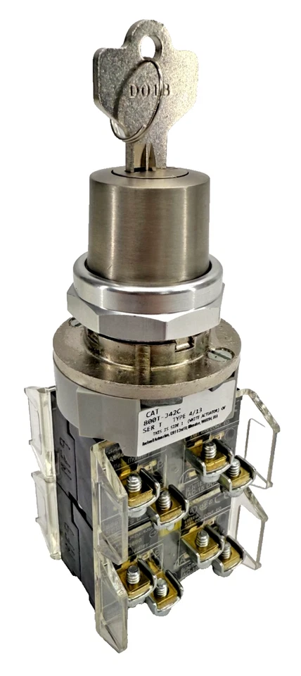 Allen Bradley 800T-J42C PB 30 мм ключ управляемый селектор переключатель, 3 позиции, 1 ключ - Изображение 4 из 4