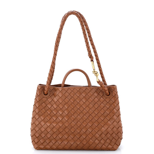 Bottega Veneta Andiamo Top Handle Bag Intrecciato Nappa Medium