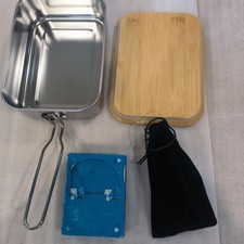 Outdoor Camping 304 Stainless Steel Mess Tin With Cutlery German Stove 3pcs Set