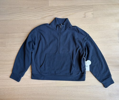 Vuori Piqué Half Zip Fleece Pullover - Size L - Color: Ocean Blue
