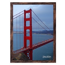 BESCRCL 24x30 Picture Frame Brown Wall Hanging for Posters Artwork Photos