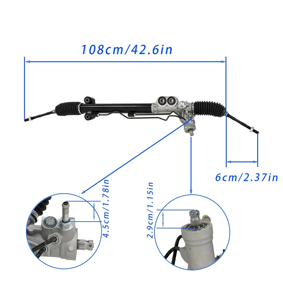 For Infiniti FX35 FX45 2004-2008 New Power Steering Rack & Pinion Assembly - Imagem 2 de 4
