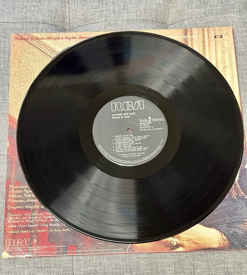 WAYLON AND JESSIE - LEATHER AND LACE COUNTRY, VINYL RECORD - Image 3 of 4