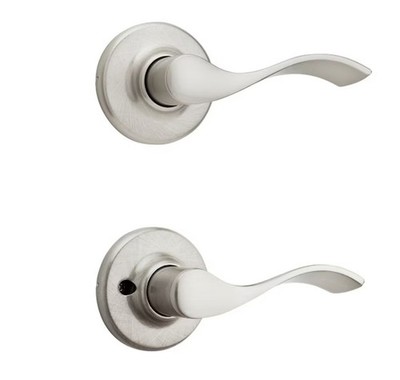KWIKSET | Hall Closet Lever 200BL 15 CP Balboa Satin Nickel microban